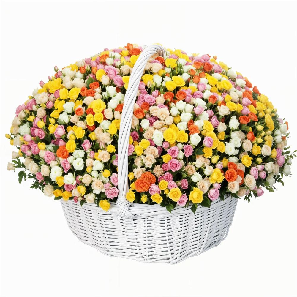 Премиум корзина Кустовых Роз в Лянторе Премиум букет из: Розы в Лянторе