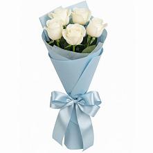 5 Белых роз Проуд в Лянторе Букет 5 Белых роз Проуд в Лянторе