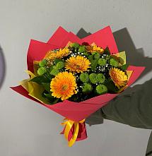 Букет цветов из:  Герберы и Хризантемы в Лянторе