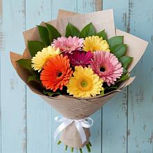 Букет яркий день в Лянторе Букет цветов из:  Герберы в Лянторе