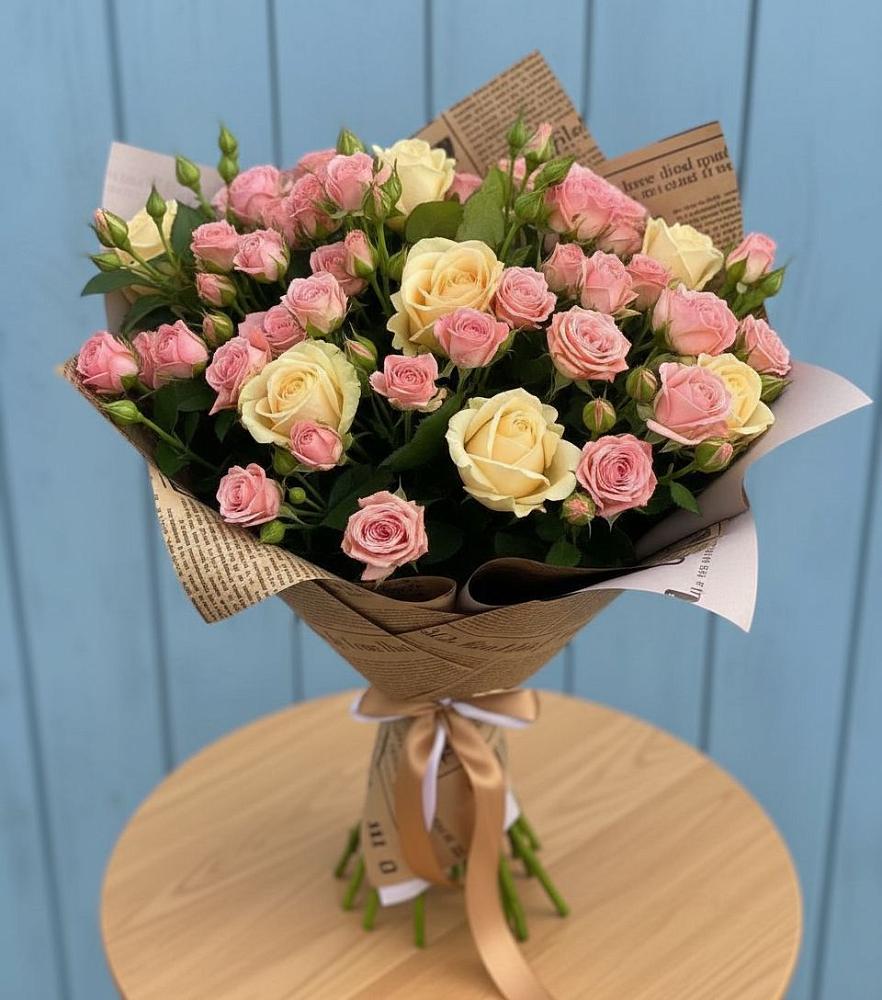 Букет варенье из роз в Лянторе Букет цветов из: Розы в Лянторе