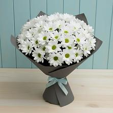 Букет белые хризантемы в Лянторе Букет цветов из:  Хризантемы в Лянторе
