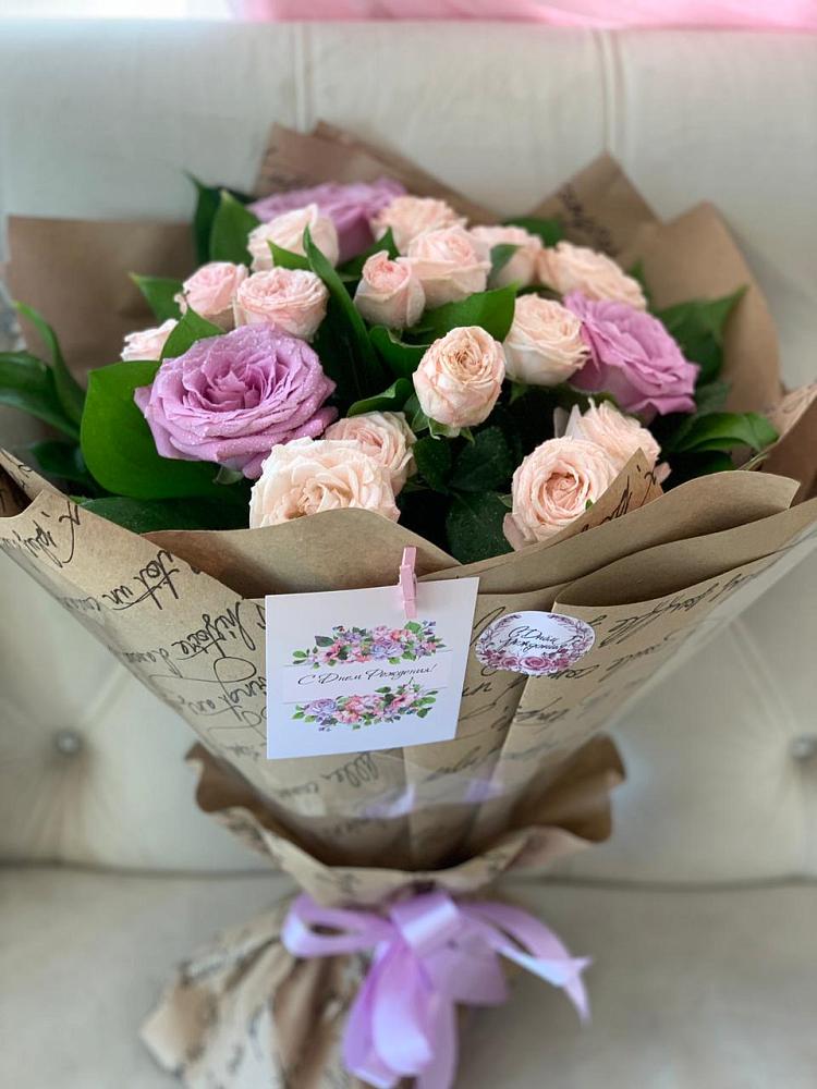 Букет розовая сирень в Лянторе Букет цветов из: Розы в Лянторе