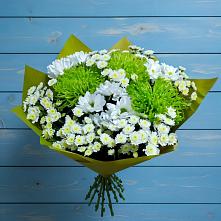 Букет скромность  в Лянторе Букет цветов из:  Хризантемы в Лянторе