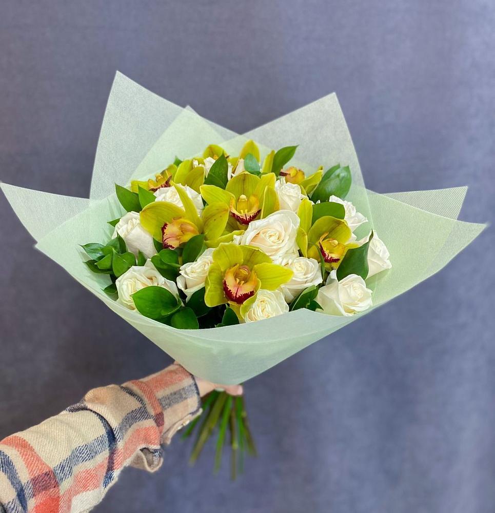 Букет лимончелло в Лянторе Букет цветов из: Орхидеи и Розы в Лянторе