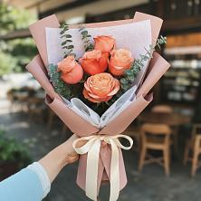 Букет персиковый аромат в Лянторе Букет цветов из:  Розы в Лянторе