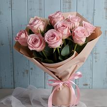9 розовых роз в Лянторе Букет цветов из:  Розы в Лянторе