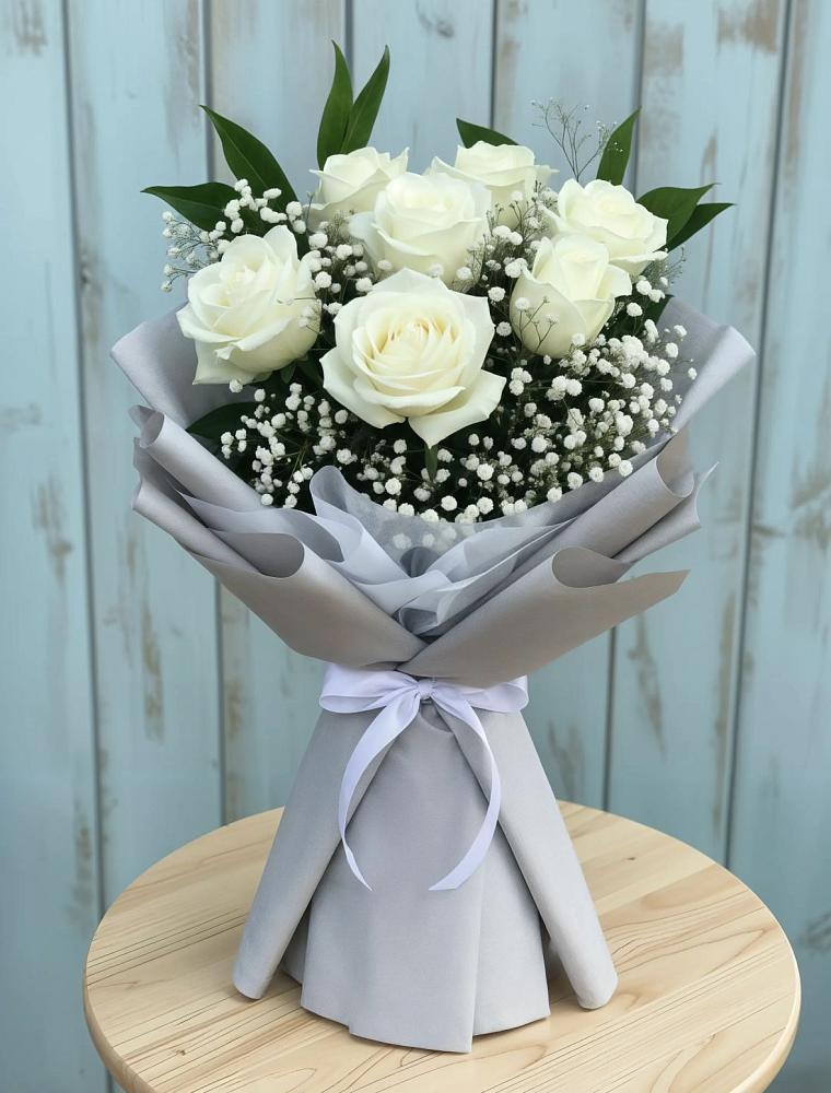 Букет из белых роз в Лянторе Букет цветов из: Розы в Лянторе