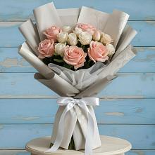 Букет Нежное облако в Лянторе Букет цветов из:  Розы в Лянторе
