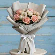 Букет Нежное облако в Лянторе Букет цветов из:  Розы в Лянторе