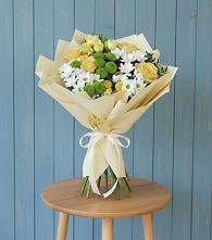 Букет Луч солнца в Лянторе Букет цветов из:  Хризантемы и Розы в Лянторе